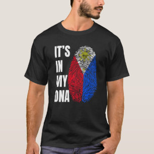 Camiseta Bandera de la biométrica del ADN de la huella digi