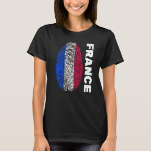 Camiseta Bandera de la biométrica del ADN de la huella digi
