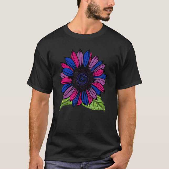 Camiseta Bandera de la Bisexualidad del girasol Bisexual Lg (Anverso)