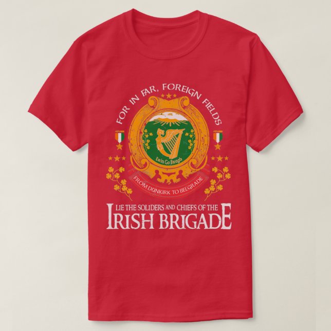 Camiseta Bandera de la brigada irlandesa Vintage Gettysburg (Diseño del anverso)