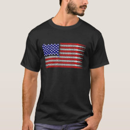 Camiseta Bandera de la cadena de bicicletas Estados Unidos
