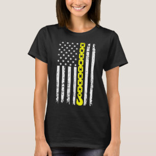 Camiseta Bandera de la cadena del remolque amarillo America