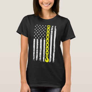 Camiseta Bandera de la cadena del remolque amarillo America