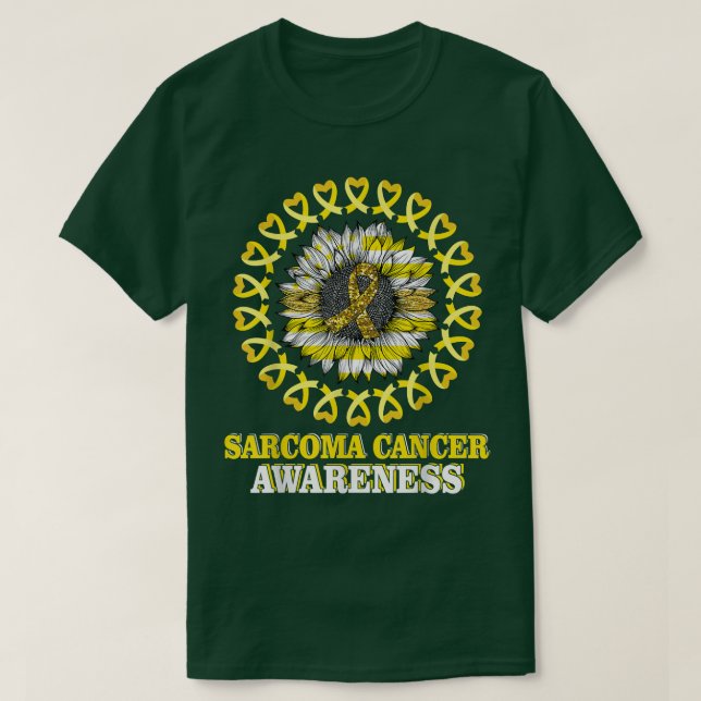 Camiseta Bandera de la cinta amarilla Sarcoma de girasol Aw (Diseño del anverso)