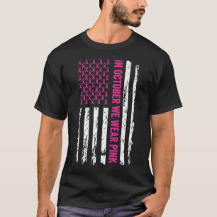 Camiseta Bandera De La Cinta De Concienciación Sobre El Cán
