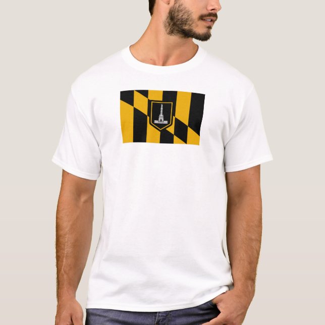 Camiseta Bandera de la ciudad de Baltimore (Anverso)