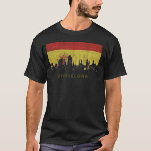 Camiseta bandera de la ciudad de barcelona Skyline Vacation