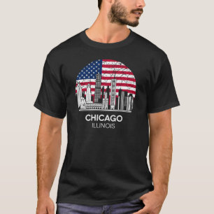 Camiseta Bandera de la ciudad de Chicago Illinois