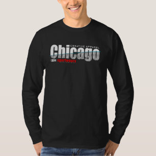 Camiseta Bandera de la ciudad de Chicago Skyline del centro