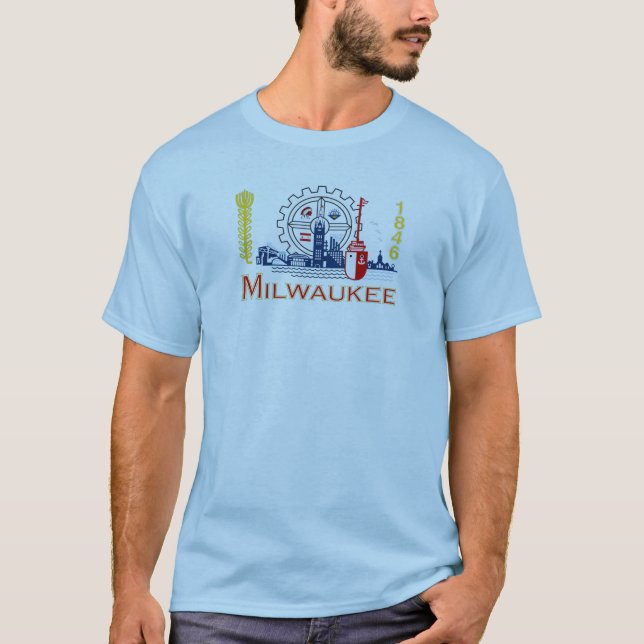 Camiseta Bandera de la ciudad de Milwaukee (Anverso)