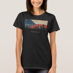 Camiseta bandera de la ciudad de prague Skyline Vacation So