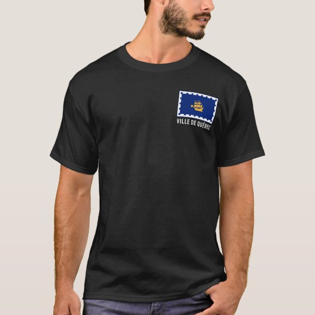 Camiseta Bandera de la ciudad de Quebec (Anverso)