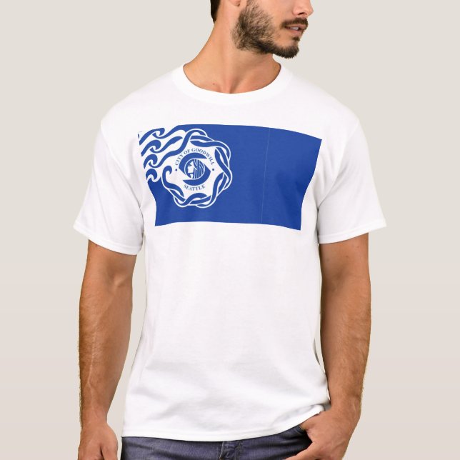 Camiseta Bandera de la ciudad de Seattle (Anverso)