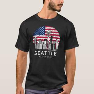 Camiseta Bandera de la ciudad de Seattle Washington