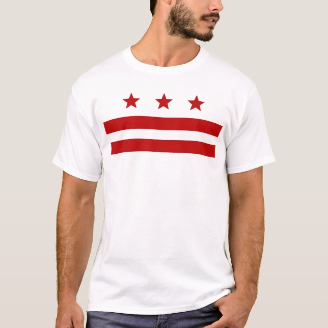 Camiseta Bandera de la ciudad de Washington D.C. (Anverso)