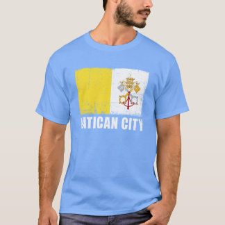 Camiseta Bandera de la Ciudad del Vaticano Grunge Bandera d