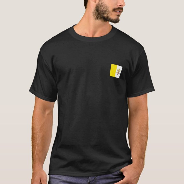 Camiseta Bandera de la Ciudad del Vaticano: Hombres católic (Anverso)