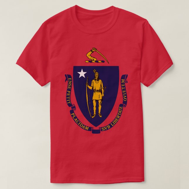 Camiseta Bandera de la Commonwealth de Massachusetts (Diseño del anverso)