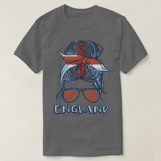 Camiseta Bandera de la Copa Mundial de Fútbol Chica Inglate (Diseño del anverso)