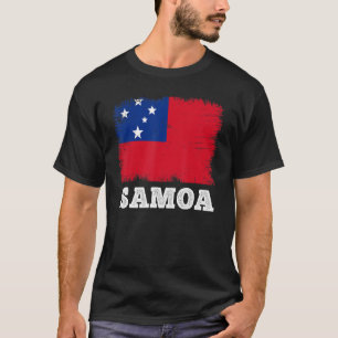 Camiseta Bandera de la cosecha Samoa Bandera retro de Samoa