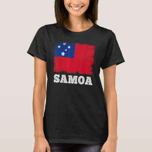 Camiseta Bandera de la cosecha Samoa Bandera retro de Samoa