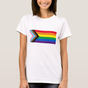 Camiseta Bandera de la diversidad gay inclusiva arco iris L