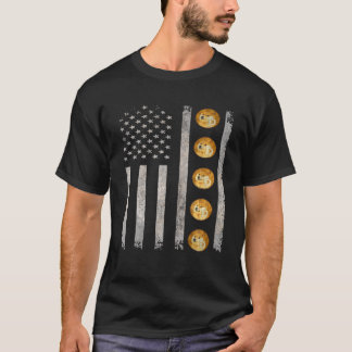 Camiseta Bandera de la dogecoína Dosis de la moneda de doxi