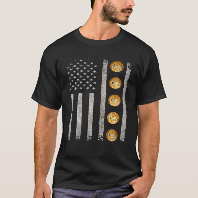 Camiseta Bandera de la dogecoína Dosis de la moneda de doxi (Anverso)