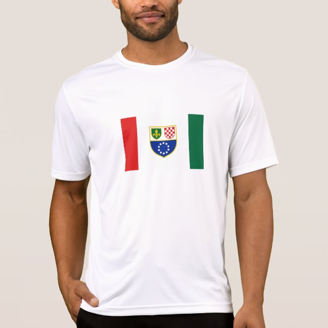 Camiseta Bandera de la Federación de Bosnia-Herzegovina (Anverso)