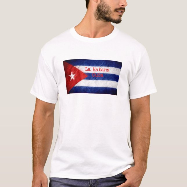 Camiseta Bandera de La Habana Cuba (Anverso)