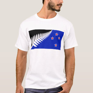 Camiseta Bandera de la Helecho de Plata de Nueva Zelanda