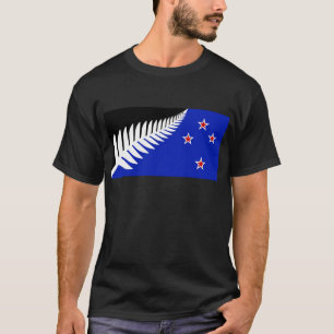 Camiseta Bandera de la Helecho de Plata de Nueva Zelanda
