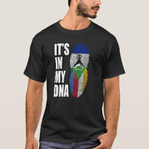 Camiseta Bandera de la herencia de ADN mixto comorano y bas