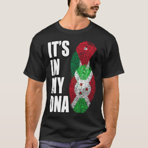 Camiseta Bandera de la herencia de ADN mixto jordano y buru