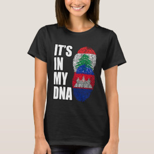 Camiseta Bandera de la herencia de ADN mixto libanés y camb
