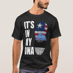 Camiseta Bandera de la herencia de ADN mixto liberiano y es