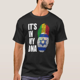 Camiseta Bandera de la herencia de ADN mixto malí e israelí