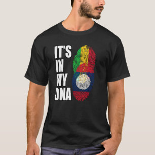 Camiseta Bandera de la herencia de ADN mixto maliense y lao