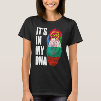 Camiseta Bandera de la herencia del ADN mixto búlgaro y eri