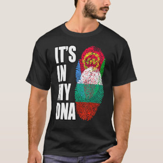 Camiseta Bandera de la herencia del ADN mixto búlgaro y eri