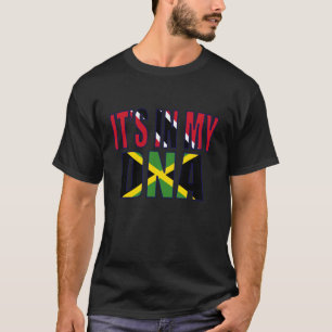 Camiseta Bandera de la herencia del ADN mixto jamaicano y t