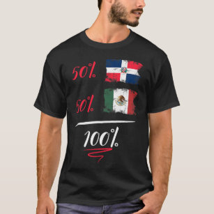 Camiseta Bandera De La Herencia Dominicana Y México Orgullo