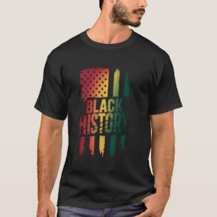 Camiseta Bandera de la historia negra de EE. UU. Patriota a