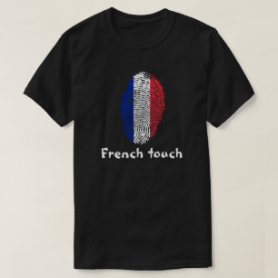 Camiseta Bandera de la huella dactilar del tacto del