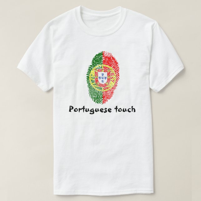 Camiseta Bandera de la huella dactilar del tacto del (Diseño del anverso)