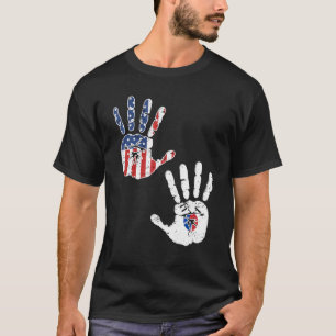 Camiseta Bandera de la huella de la marca de la marca de la