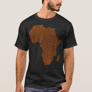 Camiseta Bandera de la huella digital del ADN de África Dis