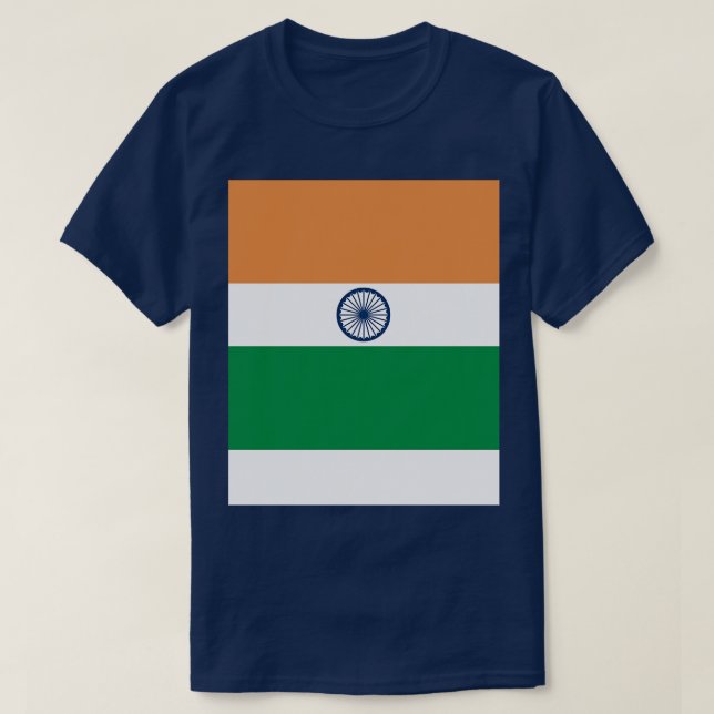 Camiseta Bandera de la India (Diseño del anverso)