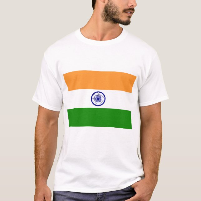 Camiseta Bandera de la India (Anverso)