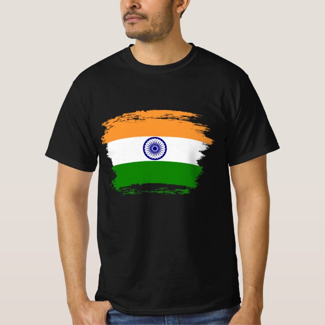 Camiseta bandera de la India (Anverso)